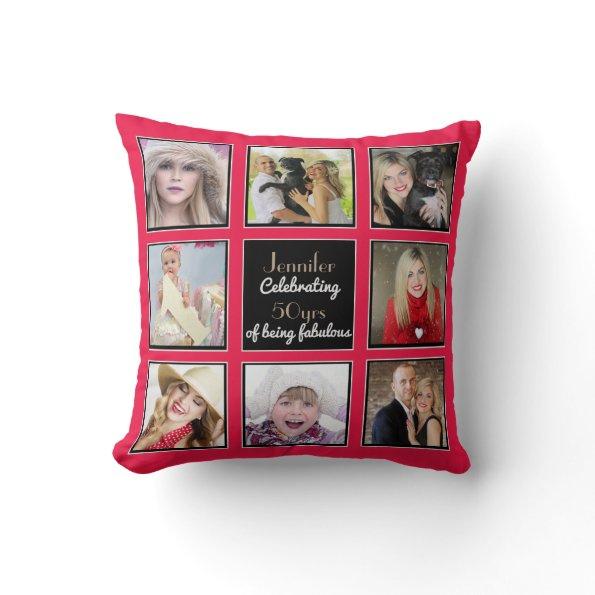 Trendy Photo Collage Pillow ANY EVENT Personalized