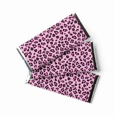 Trendy Pink and Black Leopard Print Hershey Bar Favors