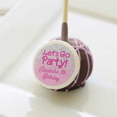 Trendy Pink Let's Go Party Birthday Party Cake Pops