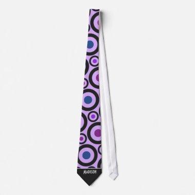 Trendy Purple Polka Dot Neck Tie