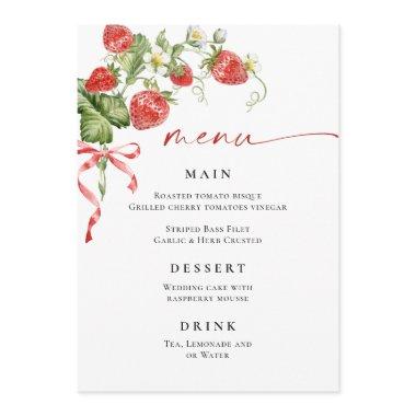 Trendy Watercolor Strawberry  Menu