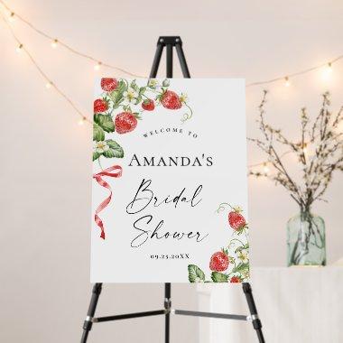 Trendy Watercolor Strawberry  WELCOME Foam Board