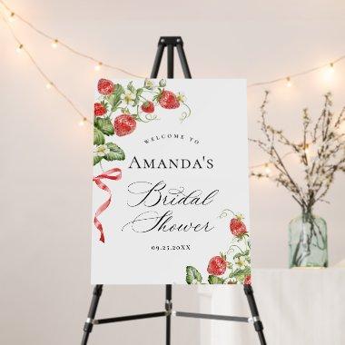 Trendy Watercolor Strawberry  WELCOME Foam Board