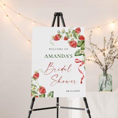 Trendy Watercolor Strawberry  WELCOME Foam Board