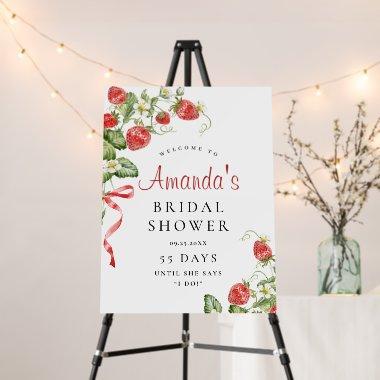 Trendy Watercolor Strawberry  WELCOME Foam Board