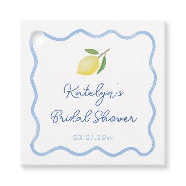 Trendy Wavy Border Main Squeeze  Favor Tags