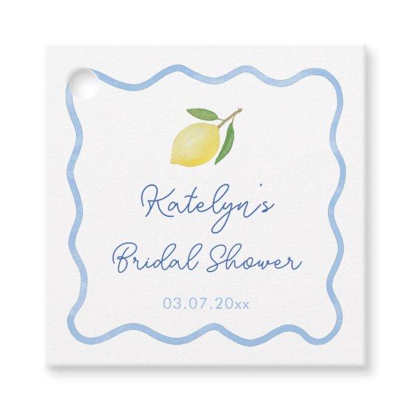 Trendy Wavy Border Main Squeeze  Favor Tags