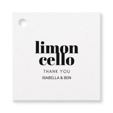 Trendy White Lemon Homemade Limoncello Favor Tags