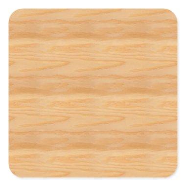 Trendy Wood Blank Template Classic Elegant Design Square Sticker