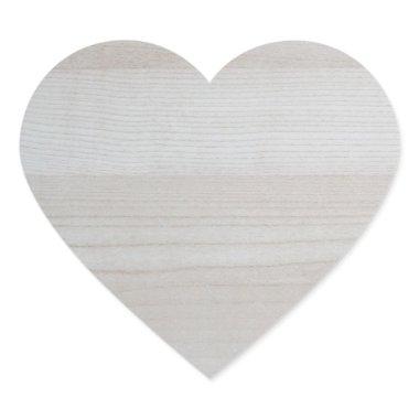 Trendy Wood Blank Template Design Nature Modern Heart Sticker
