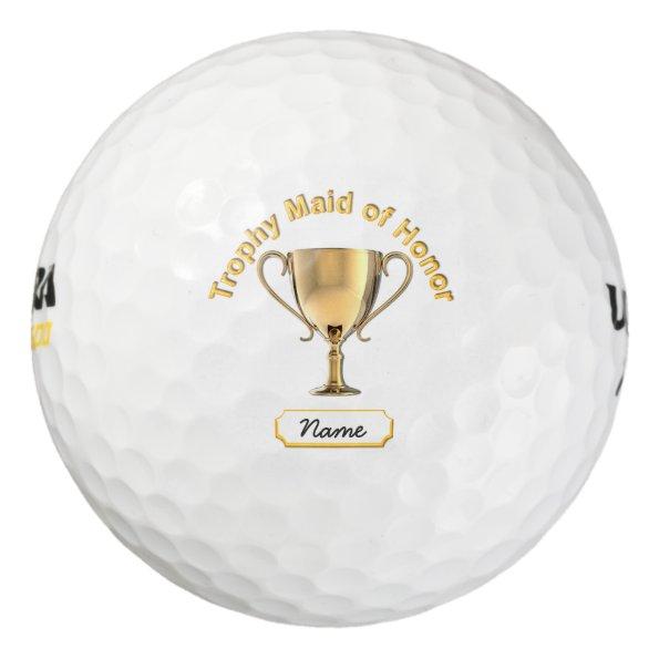 Trophy Cup for a 'Maid of Honor'. Golf Balls