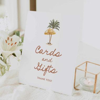 Tropical Beach Bridal Shower Invitations and Gifts Sign