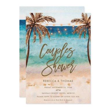 tropical beach modern couples shower