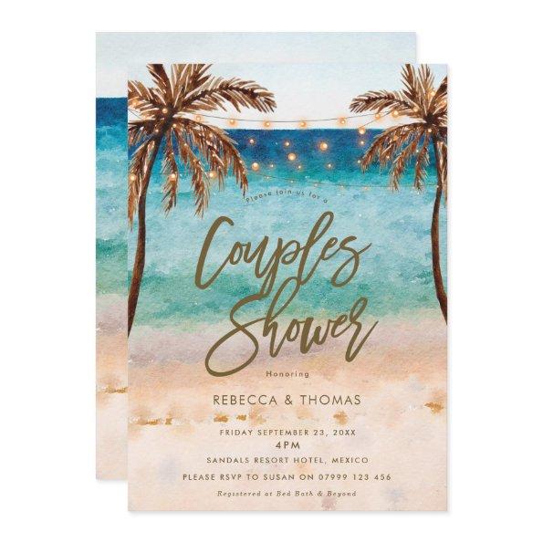 tropical beach modern couples shower