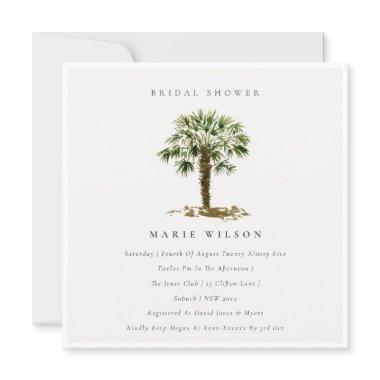 Tropical Beach Palm Trees  Invite