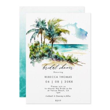 tropical beach palms