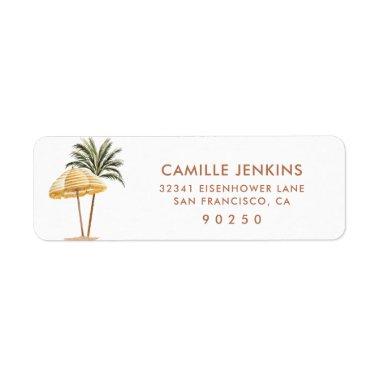 Tropical Beach Return Address Label