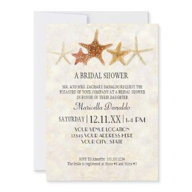 Tropical Beach Shells Starfish Nautilus Summer Invitations