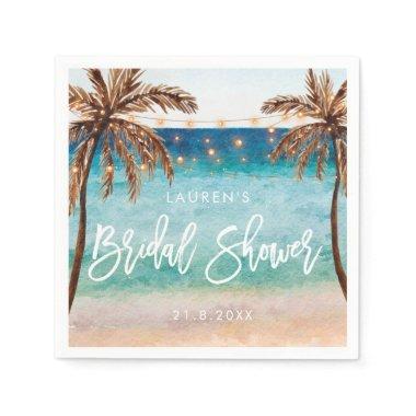 tropical beach summer bridal shower napkins