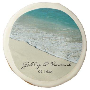 Tropical Beach Wedding Favor Sugar Cookie