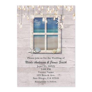 Tropical Beach Window Elegant Coastal Wedding