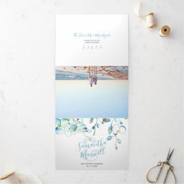 Tropical Blue Orchid Trifold