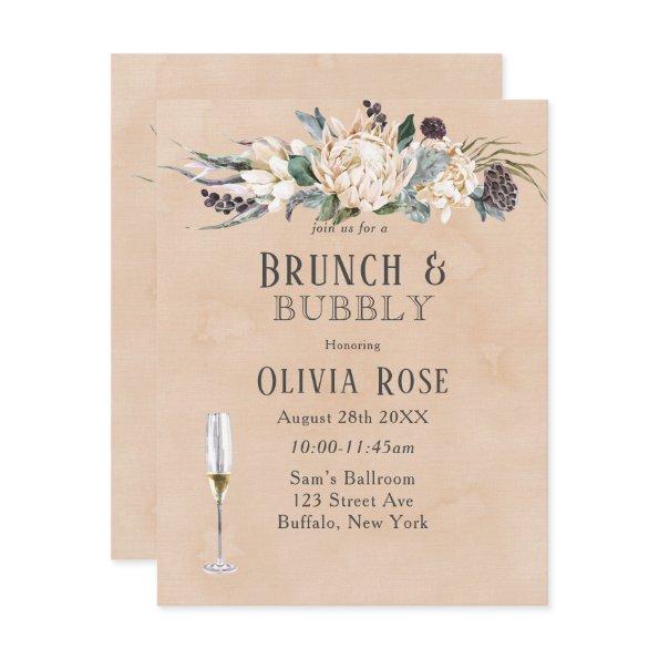 Tropical Boho White Protea Brunch & Bubbly