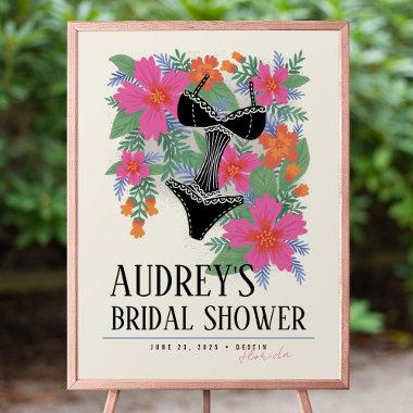 Tropical Bridal Lingerie Bridal Shower Event Sign
