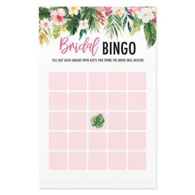 Tropical Bridal Shower Bingo Game Invitations