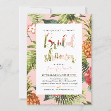 Tropical Bridal Shower Invitations