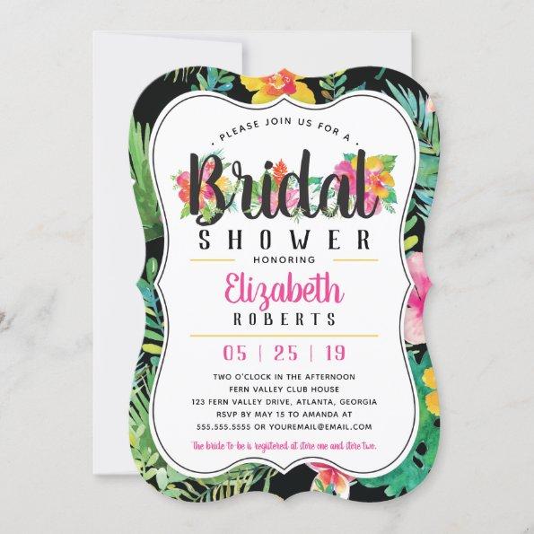 Tropical Bridal Shower Invitations, Luau Invitations