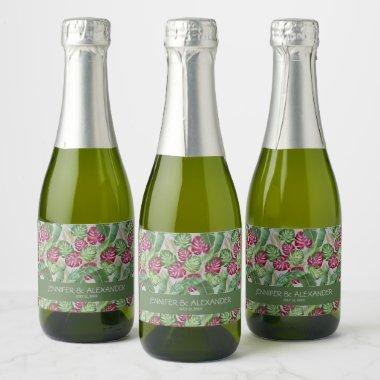 Tropical Bridal Shower Mini Sparkling Wine Label