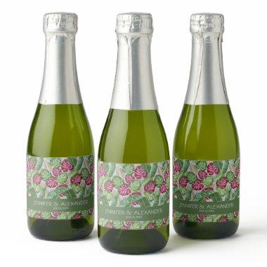 Tropical Bridal Shower Mini Sparkling Wine Label