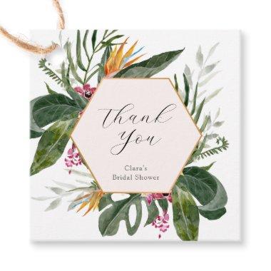 Tropical Bridal Shower Thank you Favor Tags