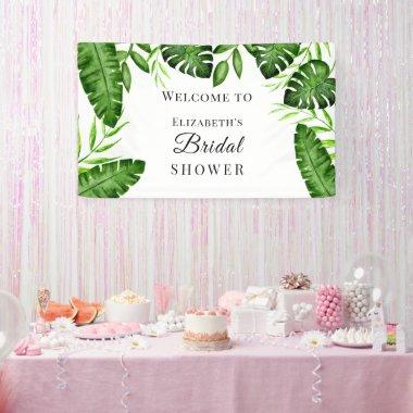Tropical  Watercolor Script Jungle Banner