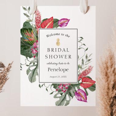 Tropical Bridal Shower Welcome Sign