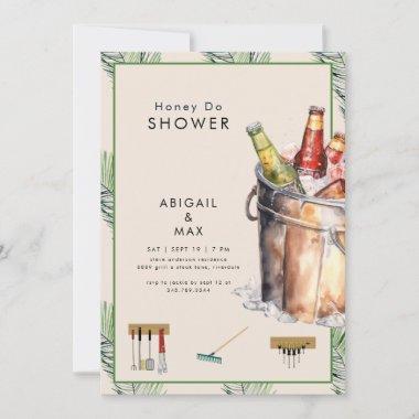 Tropical Bucket of Beer Honey Do Couples Shower Invitations