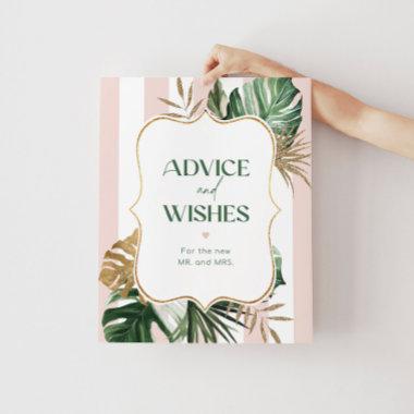 Tropical chic advice and wishes for Newlyweds Poster