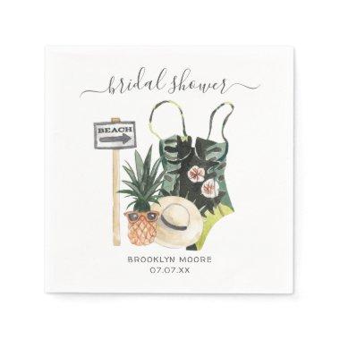 Tropical Chic | Bridal Shower Personalized Napkin