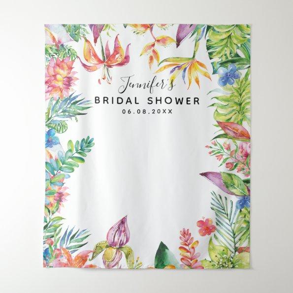 Tropical Chic Bridal Shower Photo Booth Backdrop
