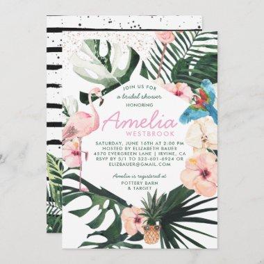Tropical Chic | Floral Bridal Shower Invitations