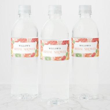 Tropical Citrus Bridal Shower Water Bottle Label