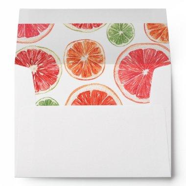 Tropical Citrus Lemon Orange Envelope