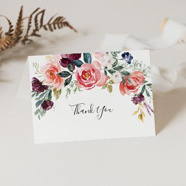 Tropical Colorful Folded Wedding Thank You Invitations