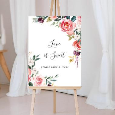 Tropical Colorful Summer Floral Love Is Sweet Sign