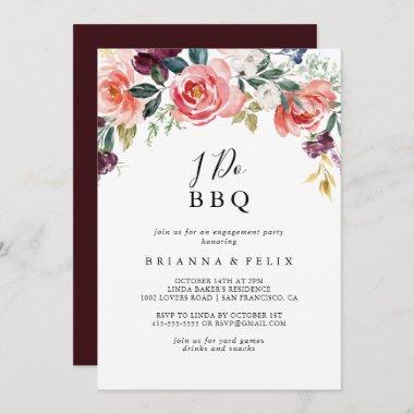 Tropical Colorful Summer I Do BBQ Engagement Party Invitations