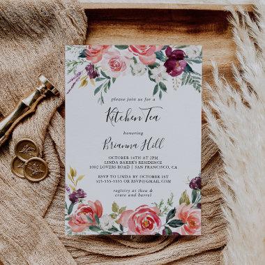 Tropical Colorful Summer Kitchen Tea Bridal Shower Invitations