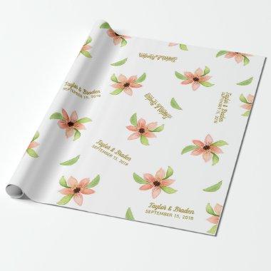 Tropical Destination Personalized Wedding Wrapping Paper