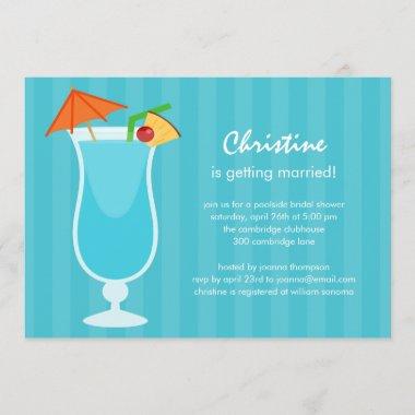 Tropical Drink Bridal Shower or Bachelorette Party Invitations