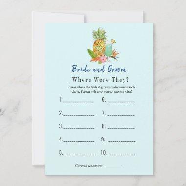 Tropical drinks Bridal shower games Invitations
